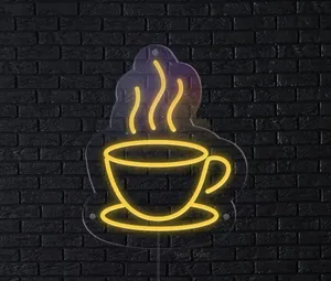 تابلو نیون طرح کافی مناسب کافه سایز 30در40