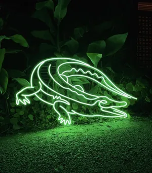 تابلو نیون طرح تمساح سایز 30در40