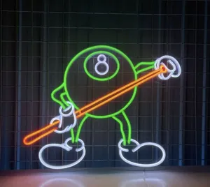 نیون طرح توپ بیلیارد مناسب گیمینگ سایز 50در50