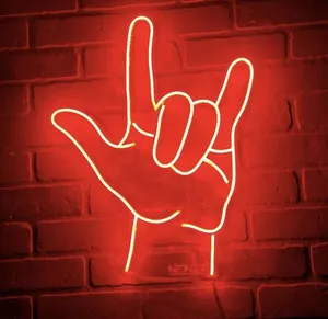 نیون با طرح ژست دست سایز 50در50