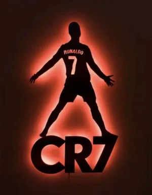 فوتو نیون فوتبالی با طرح رونالدو سایز 40در50