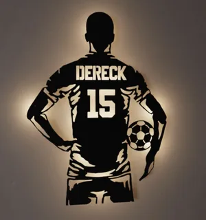 فوتو نیون فوتبالی طرح دریک سایز 40در50