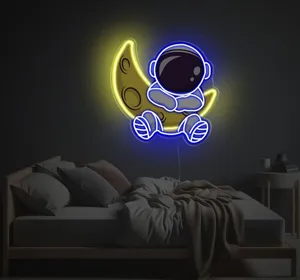 فوتو نیون فضانورد مناسب دکور اتاق سایز 40در50