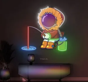 تابلو فوتو نیون فضانورد سایز 40در50