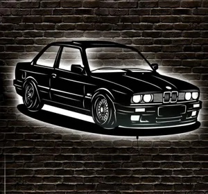 فوتو نیون طرح ماشین مناسب دکور اتاق و نمایشگاه سایز 30در40